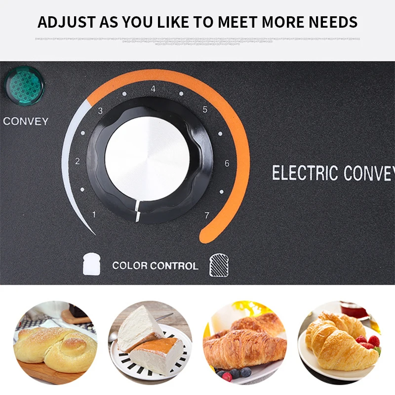 220V chain type toaster for hotel toaster 2050W crawler type automatic toaster with stainless steel body 6
