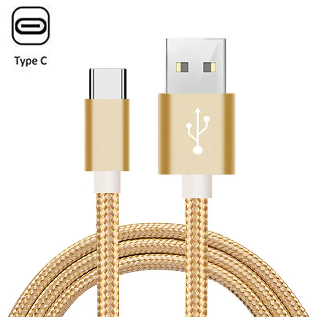 2A usb type-C кабель для huawei P20 Lite Honor 10 9 Pro, шнур для быстрой зарядки и передачи данных, зарядное устройство для телефона samsung S9 Redmi Note 7, кабель Tipo C - Цвет: gold