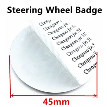 

High quality Epoxy 2pcs Black Silver 45mm V - VV Steer Wheel Emblem Decals Car Steering Wheel Badge Logo Sticker Accessories