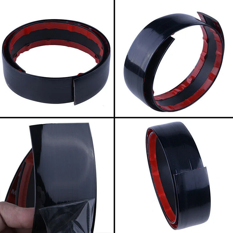 1х Универсальный Автомобильный передний бампер резиновый черный губной разветвитель защитная полоса прочная