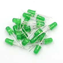 200 шт./лот 5 мм зеленый светодиод диодный круг рассеянный зеленый цвет светильник F5 подсветка DIP Новинка торговля электронный