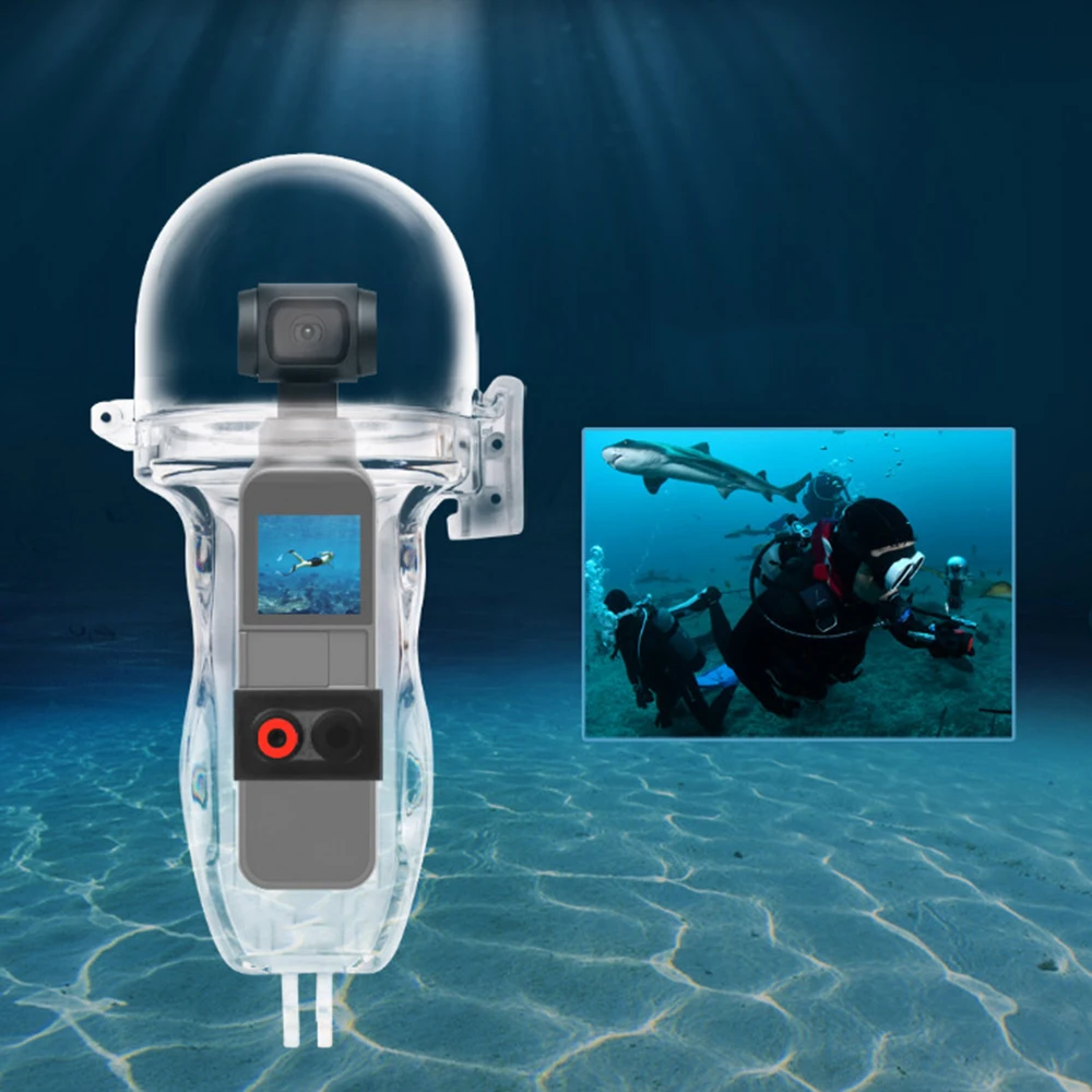 

Good Quality 60M Depth For Osmo Pocket Dive Case Housing Waterproof Case Underwater Surfing Protective Diving Case Camera Cover