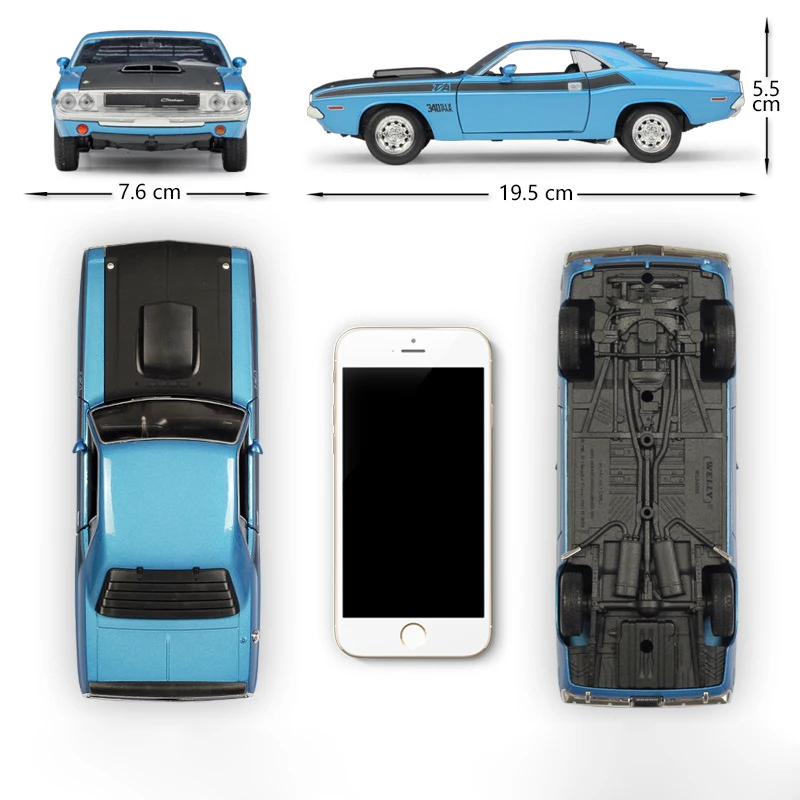 Модель автомобиля WELLY под давлением 1:24 DODGE Challenger T/A Масштаб 1970 металлическая