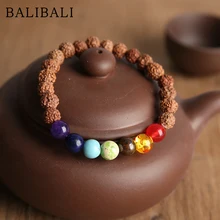 BALIBALI дизайн натуральный бисер Bodhi браслет и амазониет камень Молиться Браслет для счастливой девушки ювелирные изделия подарок для нее