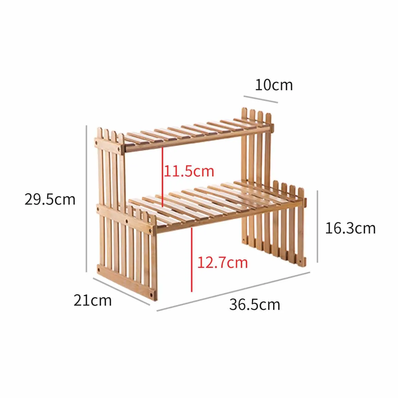 2 Layers Bamboo Storage Rack Kitchen Spice Jar Bottle Seasoning Rack Decoration Organizer Shelf Home Desktop Racks 3