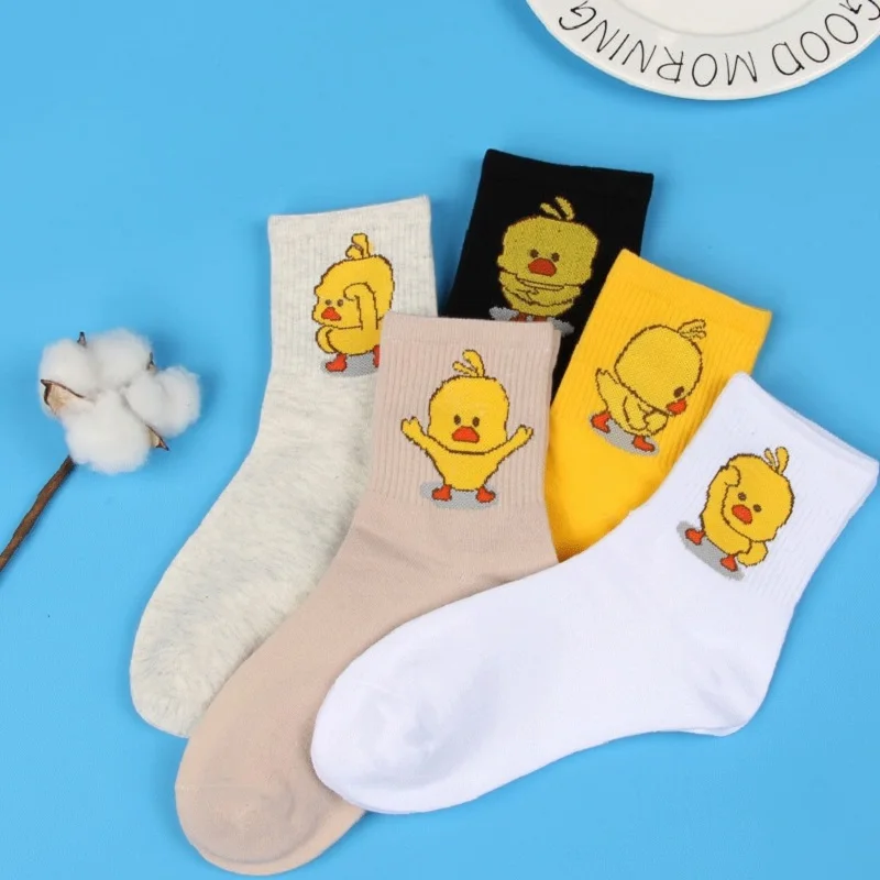 Женские носки хлопковые женские с героями мультфильмов Модные Цветные Милые