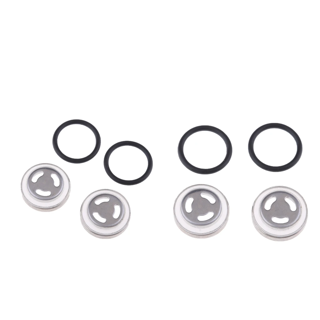 4 Sets 18mm Moto Brake Master Cylinder Reservoir Sight Mirror Rubber Gasket