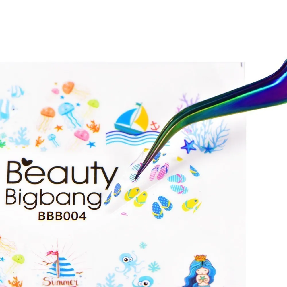 BEAUTYBIGBANG Радужный пинцет для ногтей из нержавеющей стали маникюр Дизайн ногтей ремонт обслуживание инструмент для наращивания ресниц дизайн ногтей пинцет