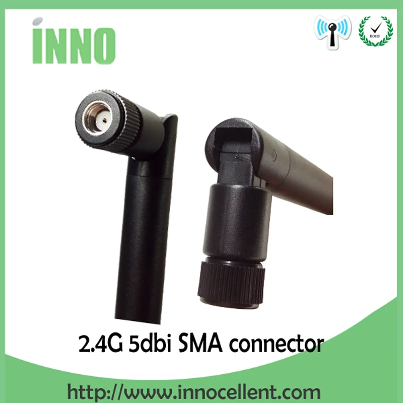 Wifi Antenna EOTH 1 2 5pcs 2.4g 5dbi sma female wlan 2.4ghz SMA male pigtail Extension Cable iot module