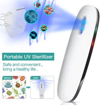 

Portable LED UV Disinfection Lamp USB Charging UVC Sterilizer Light Tube Disinfectant