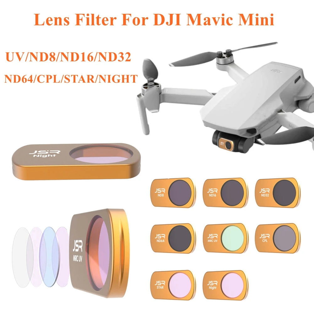 Crazy Sale NRW Mavic Mini Lens Filter Drone Camera Lens Protector CPL ND8 16 32 64 UV STAR Night Lens Filter Set For DJI Mavic Mini Accessories 