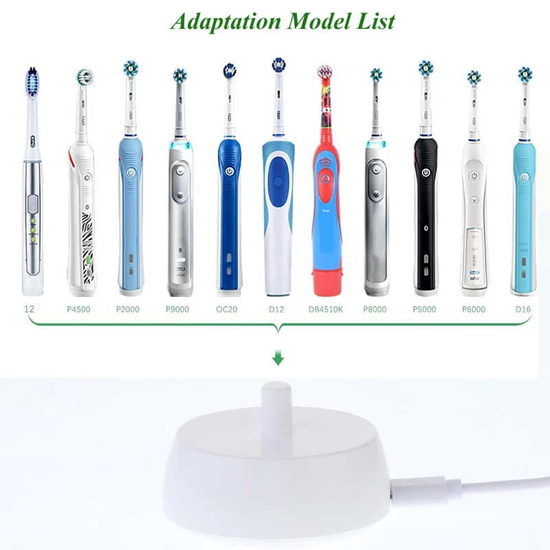 doel Meerdere Arab Ad Voor Braun Oral B Tandenborstel Vervanging Lader Voeding Inductieve  Opladen Houder Model 3757 Usb Kabel Wit|Electric Toothbrushes| - AliExpress