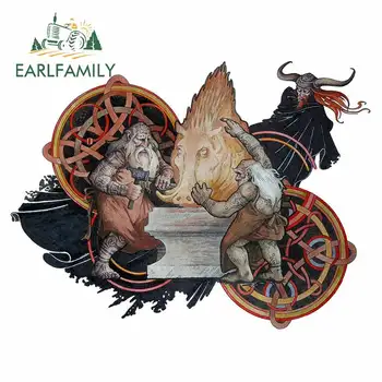 

EARLFAMILY 13cm x 9.8cm for Legend of God In Russia Personality Trunk Refrigerator Car Stickers Windshield RV Decal Car Styling