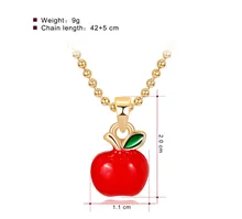 

Hot selling creative Christmas pendant Apple necklace