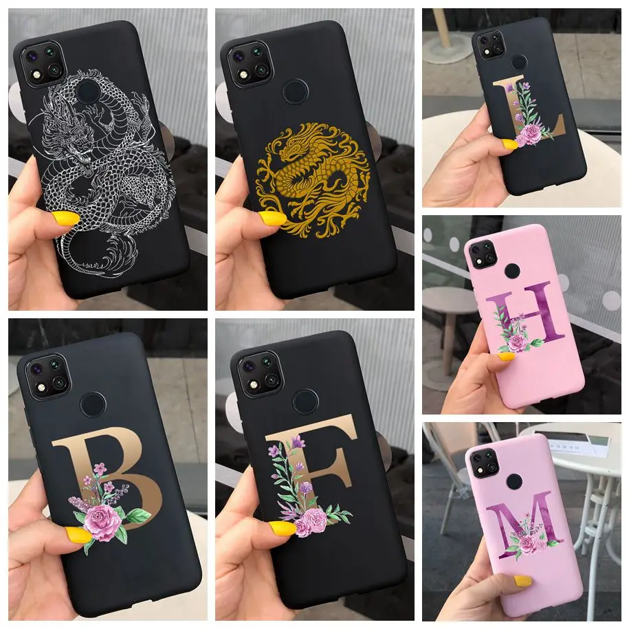 Per Redmi 9C Nfc Custodia Morbida In Silicone Alfabeto Drago Cover Posteriore Fundas Per Xiaomi Redmi 9C 9 C Nfc Phone Coque Case Redmi 9C 2020