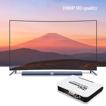

Home HD 1080P Video Equipments HDMI To VGA Converter Box Audio Adapter Miracast Anycast Android Netflix Youtube