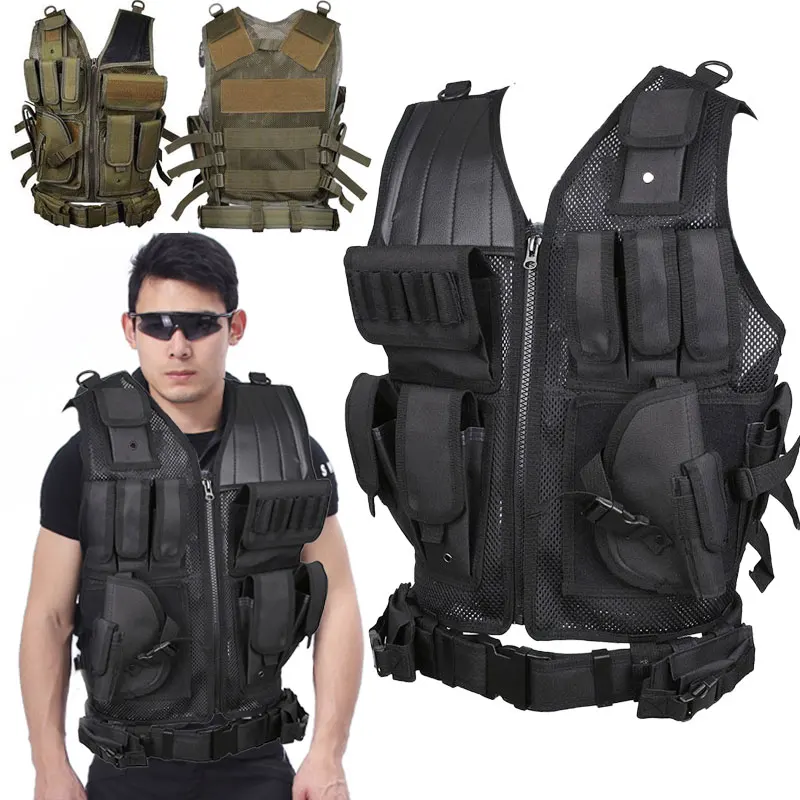 

Tactical Vest Paintball Aisoft Adjustable Special Forces Combat Assault