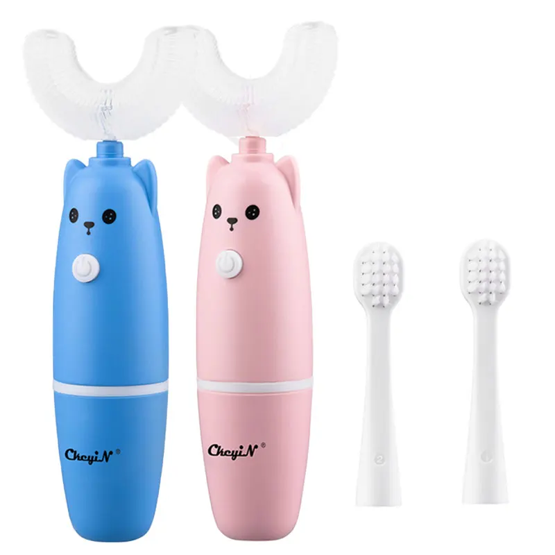 CkeyiN Smart 360 Degrees Electric Toothbrush Kids U Type Silicon Automatic Ultrasonic Teeth Tooth Brush Cartoon Pattern Children | Бытовая