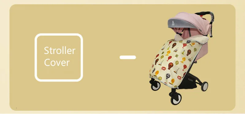Stroller Accessories Waterproof Rain Cover Lamb Cashmere Inner Keep Warm Blanket Winter Baby Strollers Pushchairs Cover-Up