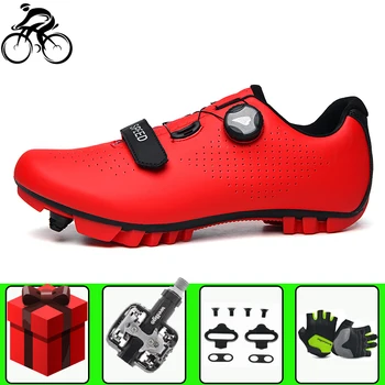 

Self-locking New Cycling Shoes Sapatilha Ciclismo Mtb Men Sneakers Women Mountain Bike professional breathable Superstar Shoes