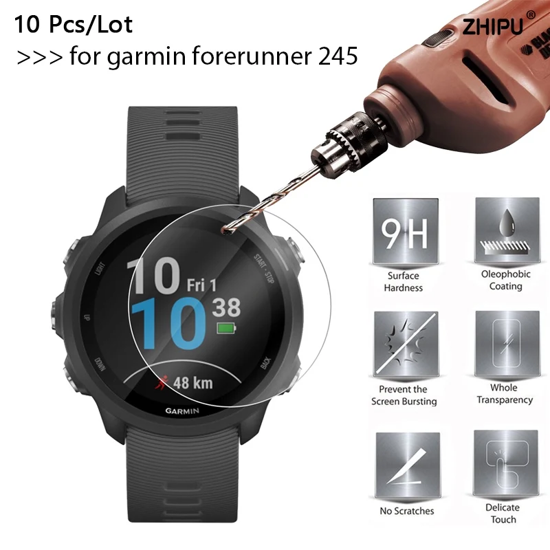 10 шт./партия 9H Премиум Закаленное стекло для garmin forerunner 245 Защитная пленка для экрана Garmin FR 245
