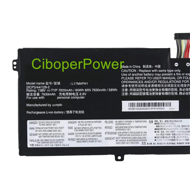 Оригинальная качество ноутбука Батарея для L17C4PH1 L17M4PH1 для Pro-13IKB C930 C930-13IKB C930-13IKB 81C4