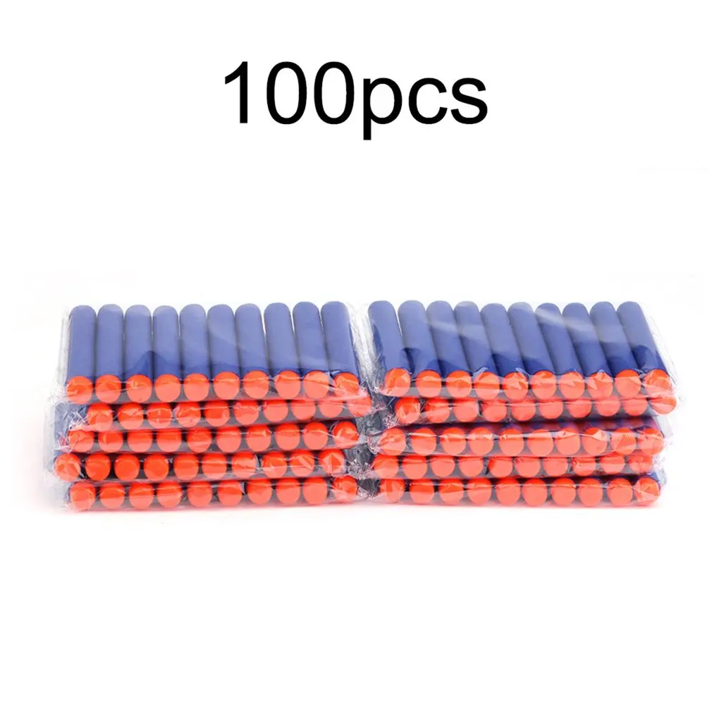 7.2cm 100pcs para Nerf balas macias dardos cabeça redonda recarga esponja  dardos crianças balas de brinquedo arma balas para Nerf N-strike blasters