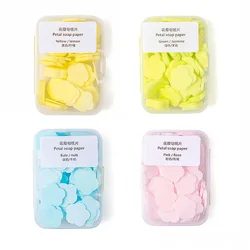 1box/100 Pecies Disposable Soap Paper Portable Cute Boxed Paper Soap Mini High Quality Scented Soap Slice Home Outdoor Travel