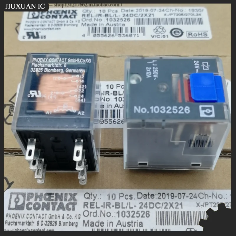 Оригинальное реле 2 шт./лот 100% оригинальное реле: REL-IR-BL/L-24DC/2X21 No.1032526 8pins |