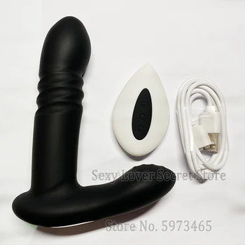 Automatic Telescopic Anal Vibrator Sex Toys for Male Prostate Massager Big Butt Plug Wireless Remote Control Dildo Vibrators 5