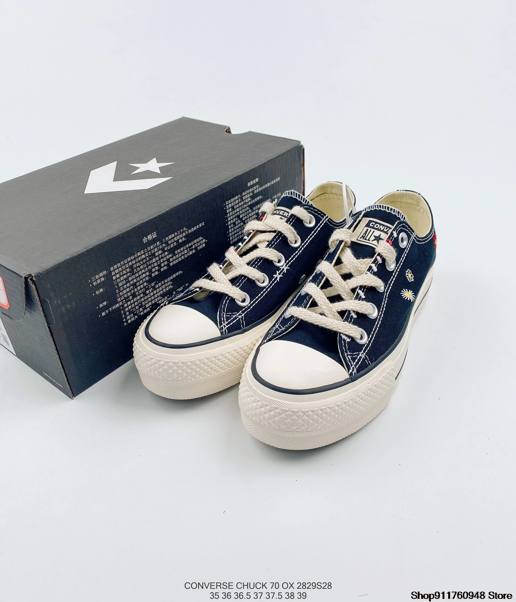 Converse All Star Schoenen Lift Gedrukt Geborduurde Lage Top Platform  Canvas Women Sneakers|Skateboarden| - AliExpress
