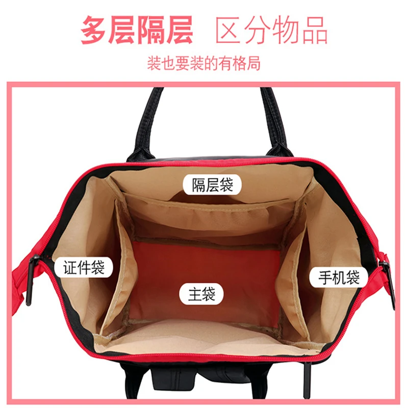 Disney Cartoon Backpack Baby Bag Maternity  Mickey Large Capacity Travel Oxford Feeding Baby Mummy Multifunction travel Bag Gift