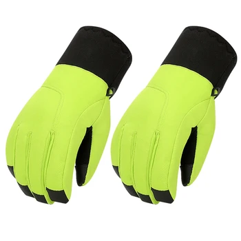 

1 Pair Winter Adult Hiking Breathable Elastic Thickened Cycling Anti Slip Keep Warm Windproof Waterproof Ski Gloves Outdoor