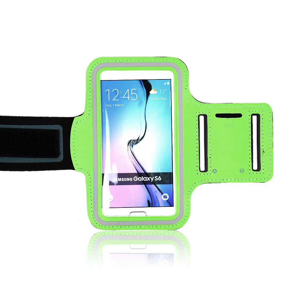 6,2 'нарукавный чехол для занятий спортом и бега для huawei P20 P30 Pro Nova 5 5i 4 Samusung S8 S9 S10 S10E iphone X XR XS MAX phone Case нейлоновый чехол - Цвет: Green 1