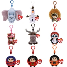 Ty Beanie – porte clés en peluche 10CM, yeux à paillettes, renard, araignée, licorne, chien, chat, pendentif de téléphone portable, poupée Animal mignon, jouet en peluche, cadeau