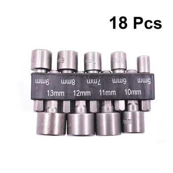 

18pcs Nonmagnetic Hex Spline Bit Socket Set Power Drive Socket Driver Bit Tool Set Kit Car Repair Tool Kit Auto Repair Tools Set