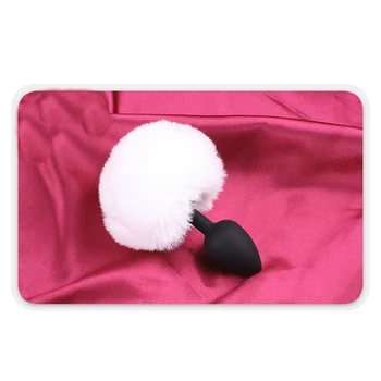 BDSM Sex Toys Hair Ball Rabbit Tail Anal Plug Medical Silicone Pull Beads Anal Plug Unisex Back Court Flirt Toys Adult Games 5