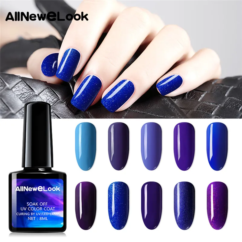 Гель лак для ногтей AllNeweLook в черной бутылке 8 мл|Гель ногтей| |