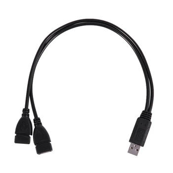 

HOT USB 2.0 A Male To 2 Dual USB Female Jack Y Splitter Hub Power Cord Adapter Cable
