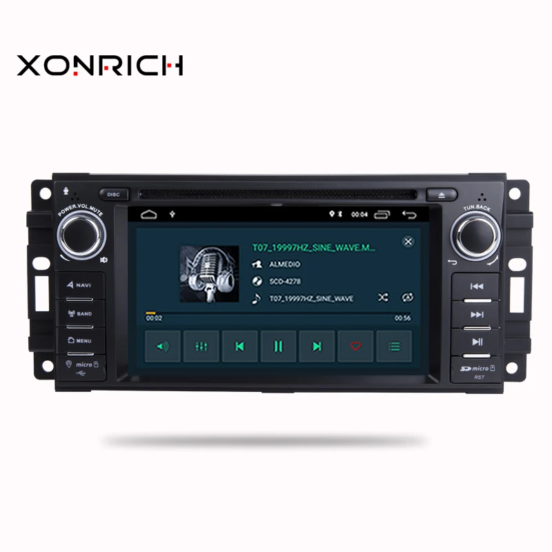 Sale Autoradio 1 Din Android Car Stereo DVD Player For Jeep Grand Cherokee Chrysler 300C Compass Patriot Dodge Sebring GPS Navi 2