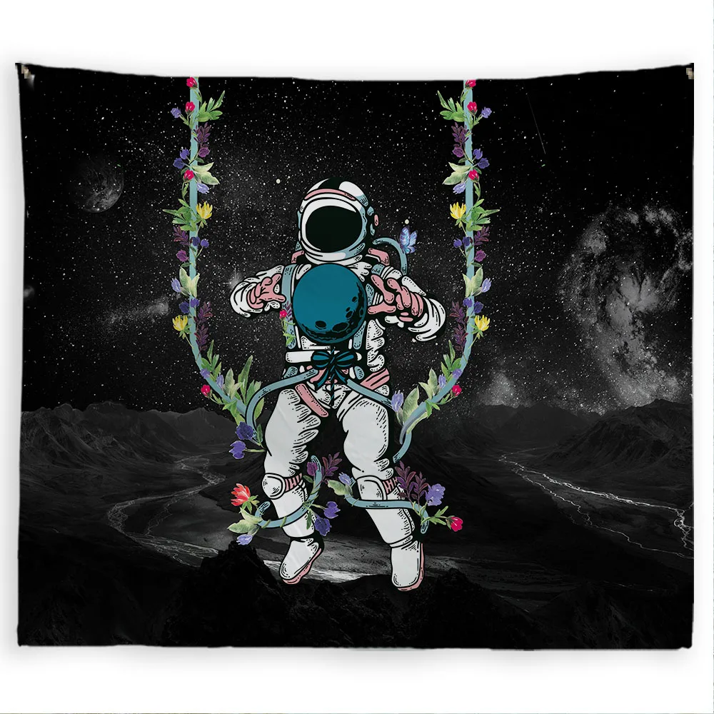

PROCIDA Tapestry Wall Hanging Nature Art Polyester Fabric Astronaut Theme, Wall Decor for Dorm,Bedroom, Nail included