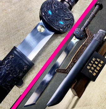 

Metal Handle Chinese KungFu Broadsword Sword WuShu Da Dao Strong High Manganese Steel Sharp Outdoors/Camping Battle Knife Saber