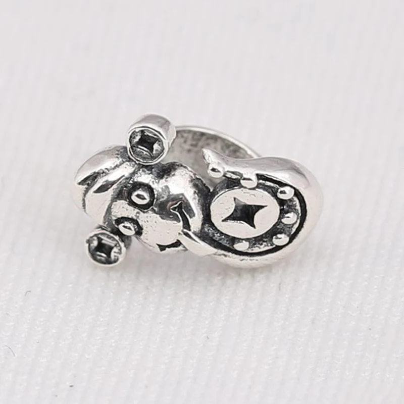 

Authentic 925 Sterling Silver Bead The God of Wealth Mammon Plutus Charm Fit Pandora Women Bracelet Bangle Gift DIY Jewelry