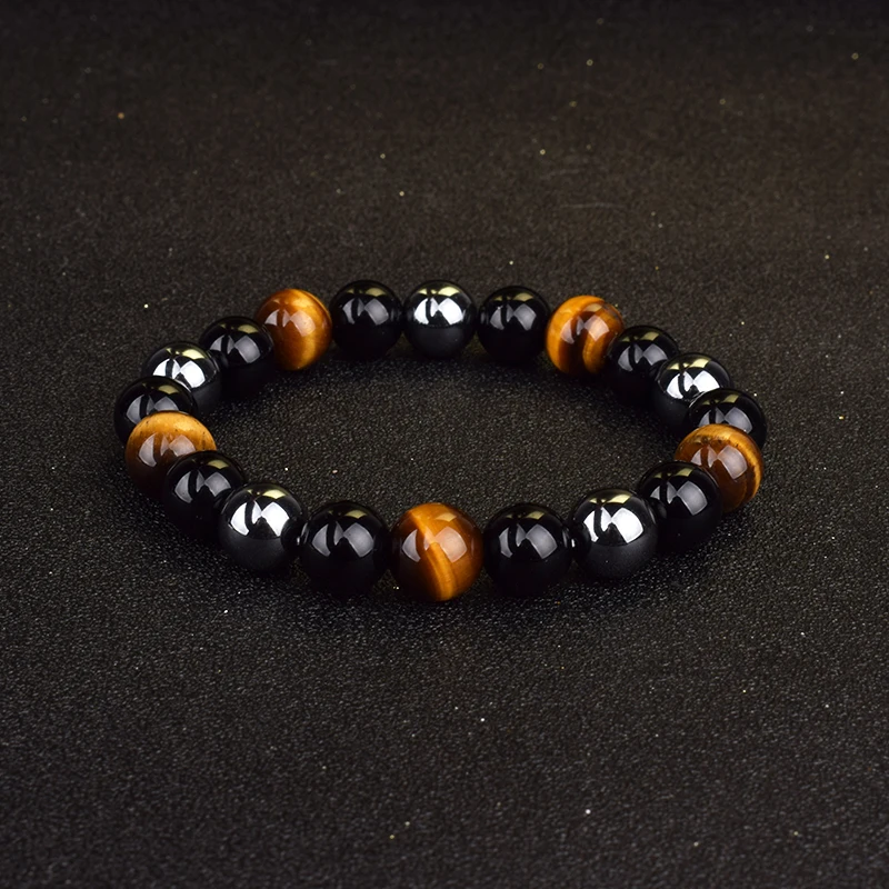 Natural Tiger Eye Hematite Bracelets Men Obsidian Magnetic Health Protection Balance Beads Bracelets Women Reiki Healing Jewelry - Image 5