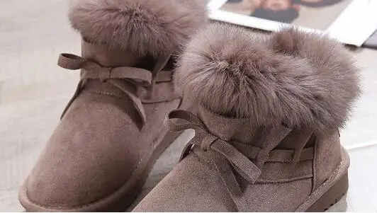 Plush Snow Boots Women Winter Shoes Keep Warm Ankle Boots Non Slip Waterproof Casual Short Booties for Ladies Black Brown