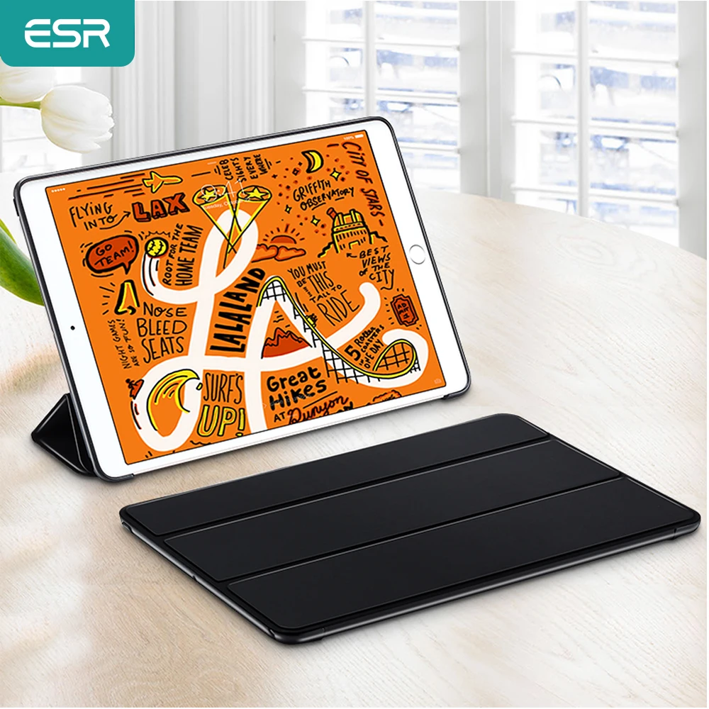 Чехол ESR для iPad mini 5 2019 ультратонкий кожаный умный чехол книжка прорезиненный