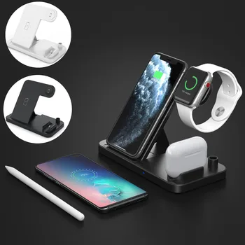 

4 in 1 Fast Charging Pad Wireless Charger Fast Charging AirPower For iWatch For iPhone For Airpods Fast Charging Pad