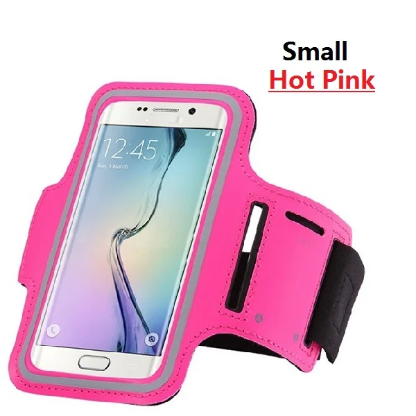 Чехол-держатель для телефона поясная сумка с браслетом на руку для Xiaomi Redmi; Huawei samsung iPhone Sony, Nokia все чехлы для телефонов - Цвет: Hot Pink-Small