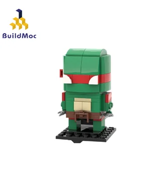 

BuildMoc Brickheadz Mini Blocks Figure Cartoon MOC Leonardo Raphael Elephant Building Blocks Bricks Assembly Toys Gift