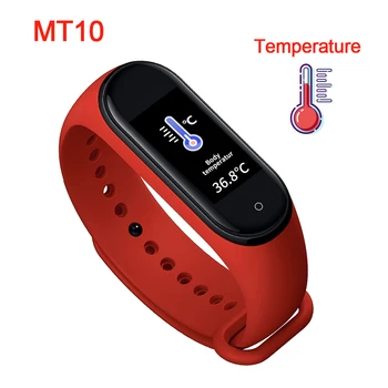 

MT10 Temperature Smart Bracelet Fitness Trackers Monitor Push Message Waterproof Smart Wristband for Android iOS